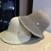 Sombrero de Pescador de Algodón de Color Sólido Estilo Coreano para Mujer, Sombrero Versátil con Protección Solar para Primavera y Verano, Sombrero de Cubo, Versión Coreana de Moda para Salidas