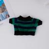 Roupas de Boneca Suéter de Tricô, Roupas de Boneca em Fio Listrado Multicor com Estampa de Coração, Tops para Vestir Bonecas no Atacado