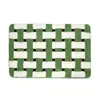 Alfombra de suelo simple de cuadros flockeada para uso doméstico, alfombra de suelo para dormitorio, alfombrilla absorbente para pies para entrada de baño, inodoro y aseo