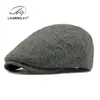 Chapéu de Lã Infantil Outono e Inverno Boina Moda Britânica Chapéu de Pintor Casual Chapéu para Frente Boné Masculino Chapéu de Algodão