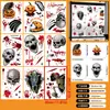 Pegatinas de Pared Personalizadas de Halloween, Pegatinas Transfronterizas Pequeñas de Huella de Mano Sangrienta, Decoración de Fondo para Fiesta de Halloween, Pegatinas Estáticas