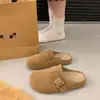 Meias Pantufas Birkenstock Retrô Femininas 2026 Outono Novo Estilo Sandálias Pantufas Meio Fechadas para Exterior Sapatos Birkenstock de Sola Grossa Francesa