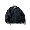Chaqueta Casual Estilo Retro para Hombre con Diseño Falso de Dos Piezas, con Estampado de Cuadros y Cuello Campana, Corte Holgado, Versátil para el Viaje Diario