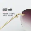 Estilo Harajuku 2026 Nuevas Gafas de Sol con Corte Angular para Rostros Redondos, Personalidad Retro Modernas Sin Marco Poligonales L