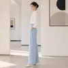 Novas calças de yoga femininas para o verão, de corte solto, perna reta, calças atléticas casuais, modeladoras, cintura alta, adequadas para corridas matinais e treinamento de Pilates