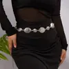 Cadena de Cintura Ovalada Estilo Bohemio Parcheada Decoración para Jeans Moda Retro Estilo Étnico Cadena de Cintura Tallada para Mujeres