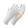 Guantes de Protección Solar Verano Antideslizantes Palma Hueca Anti-UV Pantalla Táctil para Mujer Guantes para Deportes al Aire Libre Conducir y Ciclismo