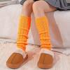 Cubrepiernas de Punto JK para Mujer Estilo Coreano Otoño e Invierno Nuevo Calcetines de Lana Cálidos con Trenzado de Ocho Piernas Protector Delgado para Pierna Cubierta para Bota