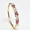 Nuevo Pulsera de Esmalte Flor Tridimensional Retro Cloisonné Hoja de Rosa Pulsera Incrustada de Diamante Suministro en Stock Fuente de Suministro Fábrica Mayorista