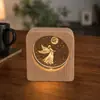 Luz de Noche de Cristal Souvenir Creativo de Cristal Adornos de Escritorio Lámpara de Mesita de Noche Puesto de Manualidades Regalos para Estudiantes y Maestros