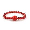Pulsera Amazon transfronteriza de 6 mm de piedra volcánica, ágata negra, pino azul, ágata roja con pulsera de cuentas de piedra de 14 mm