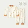 Conjunto de dos piezas de ropa de otoño para bebé, ropa interior para niños de primavera y otoño, algodón puro, ropa interior básica para bebés niños y niñas, pijamas para otoño e invierno