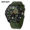 Reloj Sanda de alto valor de color explosivo, superventas, doble pantalla, temporizador de estudiante, despertador, reloj electrónico multifunción, impermeable para exteriores, nocturno
