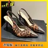 Sandalias de Moda de Una Correa sin Espalda, Zapatos Sexys para Mujer, Nuevos Tacones de Aguja de Punta Aguda para Mujer Primavera/Verano 2025