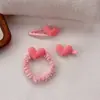Nueva Serie Rosa de Corazón Afelpado Diadema Pasador para el Cabello para Niñas, Dulce Pinza Lateral para Flequillo Accesorio para el Cabello