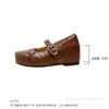 Zapatos retro Mary Jane para mujer con plataforma interna, doble hebilla, punta redonda, nuevo estilo de otoño, versátiles con faldas, corte bajo, suela suave
