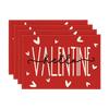 Mantel Individual de San Valentín Mesa de Comedor Aislamiento Térmico Servilleta Impermeable Hogar Rectangular Tapete de Mesa Tapete Antiescaldante Tapete Aislante de Calor Transfronterizo