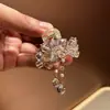 Verano 2025 Nuevo Mini Pinza Flor de Cristal Lujo Accesible Moda Elegante Nuevo Borla de Chinoiserie Pinza para el Cabello para Mujeres