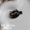 Presilha de peixe para gatinho preto e branco, presilha para franja de menina nicho, super fofa, estilo ins, grampo lateral, adorno de cabeça de desenho animado, feminino