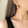 Nuevos aretes franceses de doble aro con cruz, únicos y atmosféricos, aretes de cobre al por mayor para mujer, accesorios de lujo ligero para comercio electrónico transfronterizo