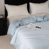 Capa de Edredom Lenzing Tencel com 100 Fios para Dormir Nu no Verão, Fresca, Cor Pura, 100 Fibras de Liocel, Lençóis de Cama, Lençóis de Cama com Elástico e Fronhas