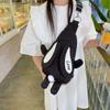 Nova Bolsa de Peito Coelho Desenho Animado Moda Coreana Bolsa Transversal Infantil Bolsa de Ombro Casual de Lona para Bebê Bolsa Infantil