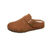 En stock 2026 nuevas chanclas de resorte para mujer, feas pero lindas, Birkenstock, retro, para persona perezosa, suela gruesa, punta cerrada, medias pantuflas, versátiles