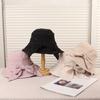 Sombrero de Pescador con Abertura Trasera y Lazo de Estilo Japonés para Mujer, Otoño, Casual, a la Moda, Combinable con Todo, para Exterior, Parasol, Protector Solar, Sombrero de Cubo