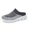 2025 verano amantes transpirable ligero suela exterior zapatilla calcetín tejido fly-knit zapatos punta cubierta media zapatilla tejida transpirable