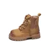 Botines tipo Martin para niños, nueva colección otoño 2026, botines unisex de caña baja, antideslizantes, estilo británico retro, botines pequeños de cuero para estudiantes