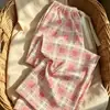 Calças de pijama femininas no atacado para primavera e outono, doces e finas, largas e casuais, loungewear de algodão nuvem, adequadas para uso interno e externo