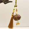 Colgante de sándalo, adorno de calabaza de múltiples tesoros, decoración colgante para coche, accesorio de nicho de fortuna y prosperidad, adorno de cadena para bolso y teléfono, material de madera roja