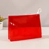 Bolsa Cosmética de PVC Tridimensional con Cierre, Bolsa para Artículos de Tocador Semi-Transparente, Bolsa de Almacenamiento Impermeable de Gran Capacidad para Viaje con Impresión de Logo