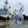 Venta al por mayor de fábrica globo de lentejuelas lentejuelas transparentes Bola de látex boda cumpleaños diseño 12 pulgadas globo de látex transparente
