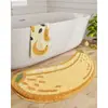 Tapete de chão estilo ins fresco imitação de fruta caxemira tapete de banheiro absorvente tapete para pés de cabeceira de quarto tapete decorativo para pés dropshipping