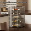 Cubierta de alimentos transparente multicapa para uso doméstico, a prueba de polvo y conservadora de alimentos, apilable para almacenamiento en la cocina y la mesa del comedor