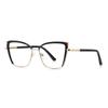 Gafas de Moda Anti-luz Azul con Marco Óptico Mariposa 3125 Pegamento Dorado Transfronterizo Marco Óptico Mariposa Personalizado Espejo Plano de Computadora de Lujo Ligero para Mujer