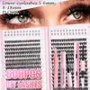 Bestseller transfronterizo europeo y americano Amazon pestañas inferiores 30D/40D libro de pestañas gran capacidad DIY segmentado estilo de fusión en caliente