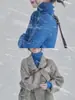 Suéter de punto color azul Klein muy favorecedor para mujer, suéter de cuello alto en capas, ajuste ceñido para otoño e invierno, sofisticado top para capa interior