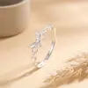 Anel Borboleta em Prata Pura S990 para Mulheres, Estilo Nicho de Luxo Leve de Alta Qualidade, Estilo Coreano Fresco, Gentil, Doce, Anel de Prata para Atacado