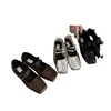Sapato Baixo Mary Jane Feminino Prata Bico Quadrado Estilo Fada para Noite Outono Temperamento Francês Novo 2023 Sapatos para o Dia a Dia