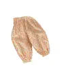 Calça Versátil Anti-Mosquito para Meninas, Calça de Praia Estampada de Cintura Média a Alta para o Verão, Calça Floral Retrô Infantil, Calça de Proteção Solar para o Verão