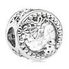 Pulsera Panjia Plateada en Plata S925 DIY Cuentas Encordadas Decoración Ojo de Gato Cuentas Luz de Luna Borracha Cuentas Sueltas Accesorios de Joyería