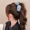 Novo Acessório de Cabelo Presilha Banana com Laço 2026, Estilo Universitário Presilha Mágica para Rabo de Cavalo Alto para Mulheres, Presilha de Garra Exquisita e Sofisticada