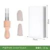 Carimbo de Madeira Venda Quente Transfronteiriça Carimbo Multiespecificação Conjunto de Dedos com Agulha Conjunto Combinado Ferramenta de Carimbo DIY para Feltro de Lã Fácil de Feltar