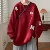 Sudadera con cuello redondo estampada estilo americano para hombre, nueva colección otoño 2026, prenda exterior elegante y sofisticada para hombres jóvenes