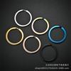 Aço Inoxidável 304 Chaveiro Acessórios de Joalheria Chaveiro Dourado Eletrogalvanizado Preto Argola Chata Abertura Argola Chata