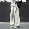 Diseño de patchwork americano moderno, pantalones casuales de pierna ancha, unisex, nueva colección de otoño 2026, corte recto holgado, estilo de pierna curva