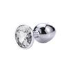 Plug Anal Metálico Redondo com Diamante de Água Plug Anal de Fundos Expansão Produtos para Adultos Produtos de Diversão Sexual Utensílios Masculinos e Femininos