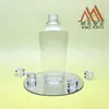Garrafa PET plana oblonga oval de 240ML para armazenar água, loção e essência, frasco vazio para artigos de higiene pessoal e cuidados com a pele, pode ser combinada com vários tipos de tampas